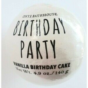 Onyx Bathhouse Vanilla Birthday Cake Bath Bomb Birthday Party Relax Spa
